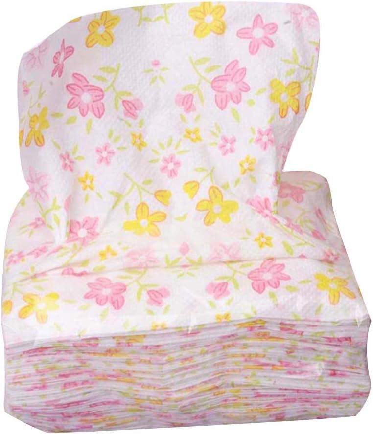 Cfangan Soft Printed Paper Lovely Napkin Colorful Facial Tissue Car Tissue Table Towel Color Wooden Paddle Paper 2 ply 180pcs House Paper for Cleaning(MX)