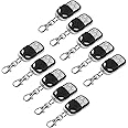 Decdeal 10Pcs Electric Cloning Universal Gate Garage Door Opener Remote Control Fobs 433MHz Replacement Key Fob