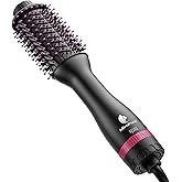 Hair Dryer Brush Blow Dryer Brush in One, MiroPure 4 in 1 Hair Dryer and Styler Volumizer with 4 Speed Temp Settings, Hot Air Brush with Oval Barrel for All Hair Style and Fast Drying, Rose Red