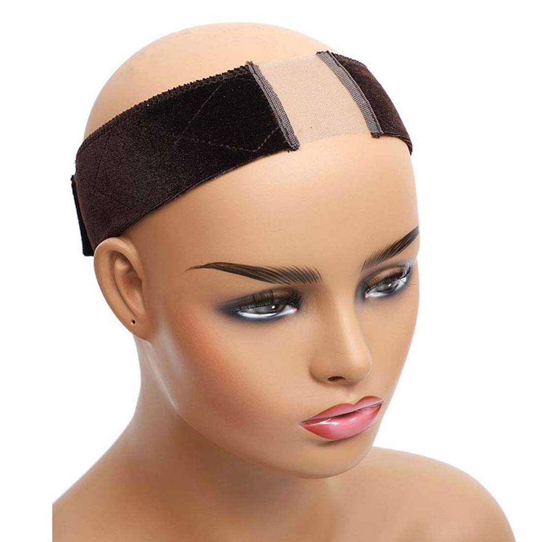 Wig Grip Headbands For Women Non Slip Wig Velvet Bands Breathable, Sweat Uptake And Soft Fashion Wig Grips (Brown) : Beauty