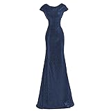 Sparkle Dark Navy Sequins Bridesmaid Dresses Cowl