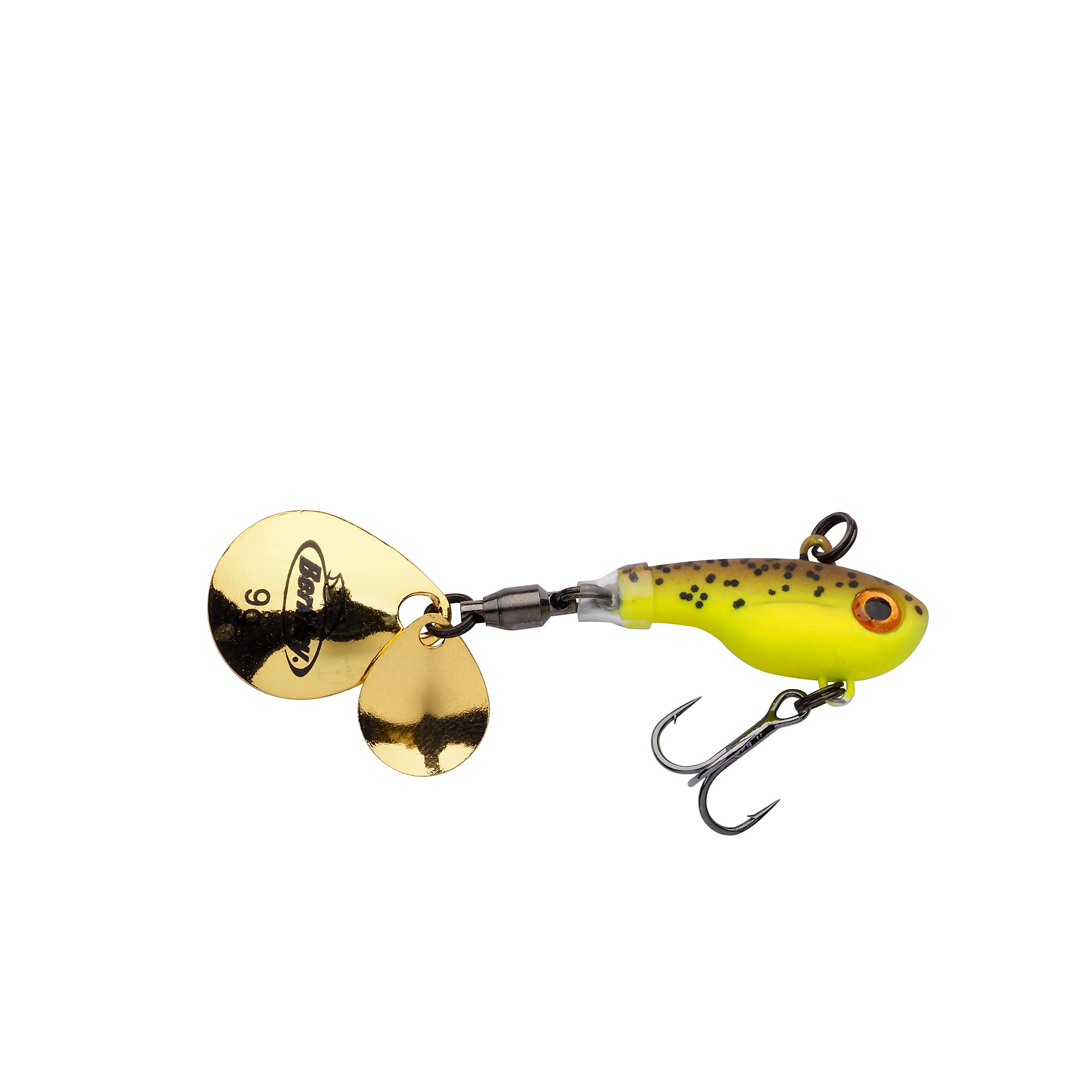 Berkley Pulse Spintail, Jig Lure with Spinner Blade & Berkley Fusion Treble Hook - Long Casting Hard Bait for Perch, Trout, Pike, Unisex,Brown Chartreuse, 9g | 60mm