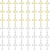 UNICRAFTALE about 100Pcs 2 Colors Cross Charms 17.5mm Mini Cross Pendants Easter Charms Metal Pendants Punk Charms for DIY Jewelry Making Accessory for Necklace Bracelet Earrings