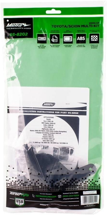 Metra 95-8202 Toyota DDIN Multi Dash Kit: Car Electronics