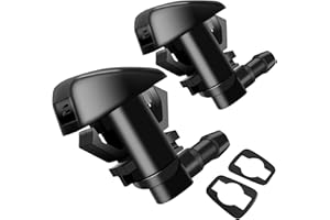 Weuaste 2 Pack Premium Front Windshield Washer Nozzles, for Jeep Grand Cherokee 2005-2016, Pontiac G6 2005-2010, Saturn Aura 2007-2010, Replaces OEM #: 55372143AB, 15247800, 55156427AB, 55079049AA