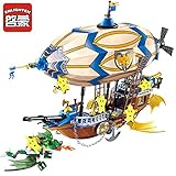 Enlighten Castle War of Glory Knights Hawk Balloon Ship Vessel Glory 5 Figures 669pcs Educational Bricks Toy Boy Gift - Without Original Box