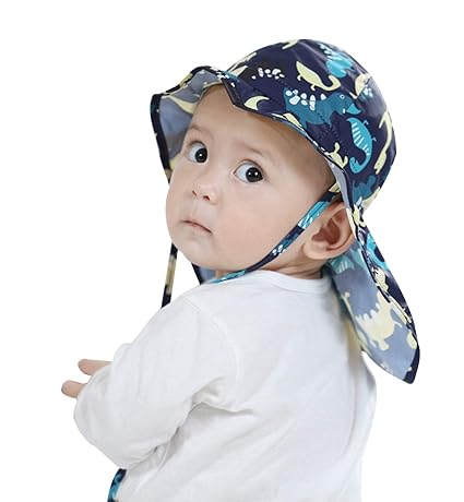 Lachi Baby Sonnenhut Mädchen Kleinkind Sommerhut UV-Schutz Sommermütze mit Nackenschutz Jungen