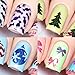 Whats Up Nails - Christmas Nail Vinyl Stencils 4 pack (Candies, Pine Tree, Ornament, Bow) for Nail Art Design