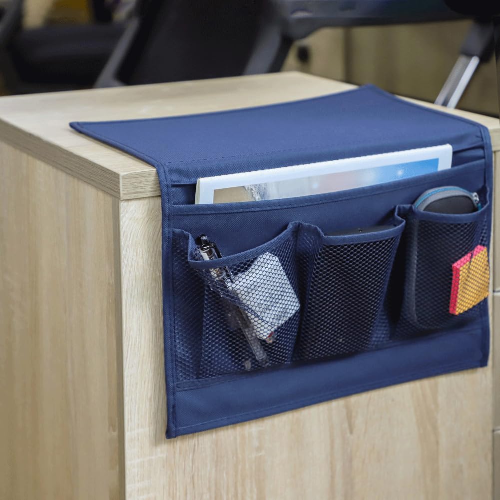 JNGUOSICN Beside Storage Bag Oxford Hanging Organizer Bags Storage Pocket Beside Organizer Bag Holder Pouch For Book Phone With Pocket For Beside Table Organizers For Bedroom Couch Sofa