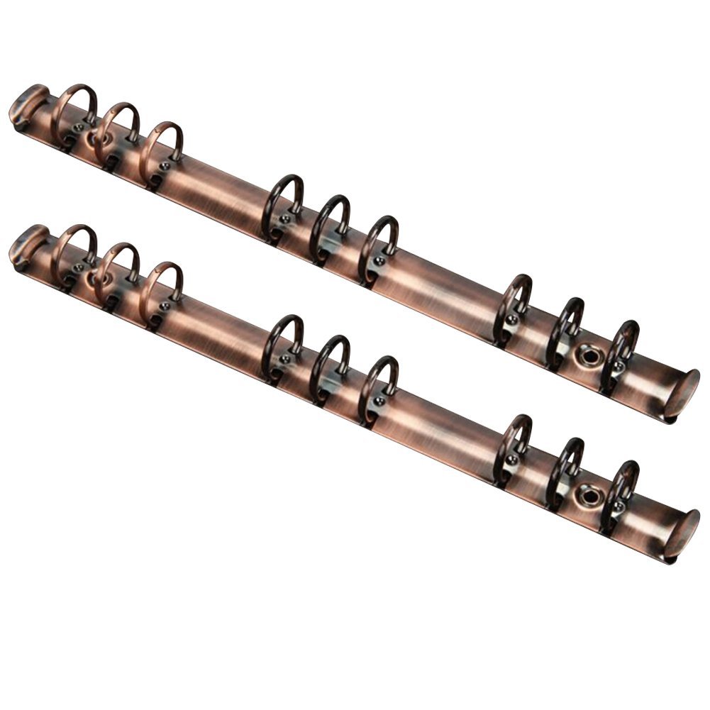 Green Bronze Exttlliy 2Pcs Metal B5 Notebook 9Ring Binder Mechanism