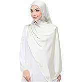 Lina & Lily Luxury Satin Hijab Head Scarf Shawl Wrap for Muslim Women Extra Long