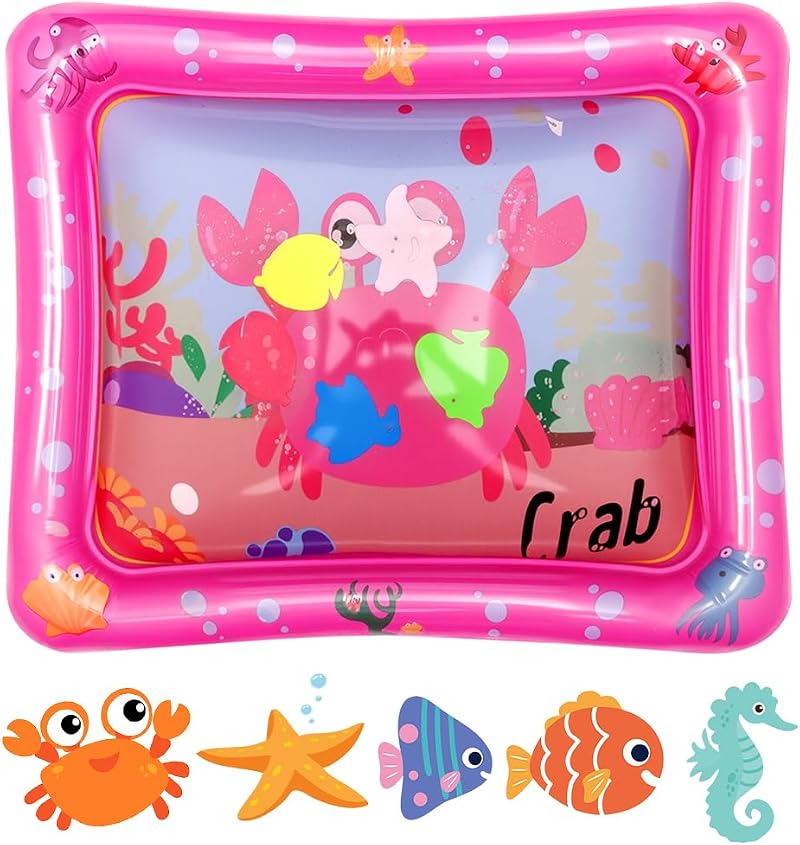 Aolso Tummy Time Water Mat 68x50 cm Pink Newborn Baby Play Mat