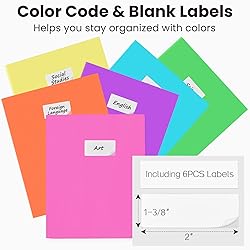 Sooez 6 Pack Folders with Pockets, Plastic File