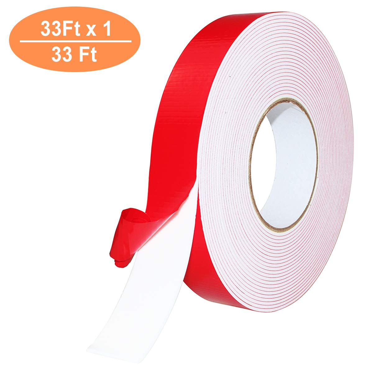 Double Sided Tape-Outdoor and Indoor Heavy Duty Strong Foam Adhesive Tape for Automotive Mounting, Decorative and Trim, Car Trim Strip, Home Decor, Photo Frame (Wide 1 1/5In Long 33Ft)