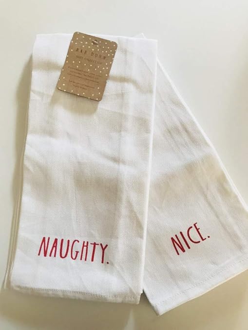 Amazon Com Naughty Nice Rae Dunn Farmhouse Red And White Large