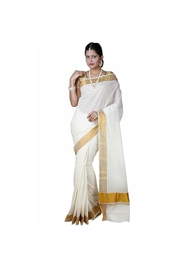 selvamani tex cotton kerala kasavu zari saree with blouse