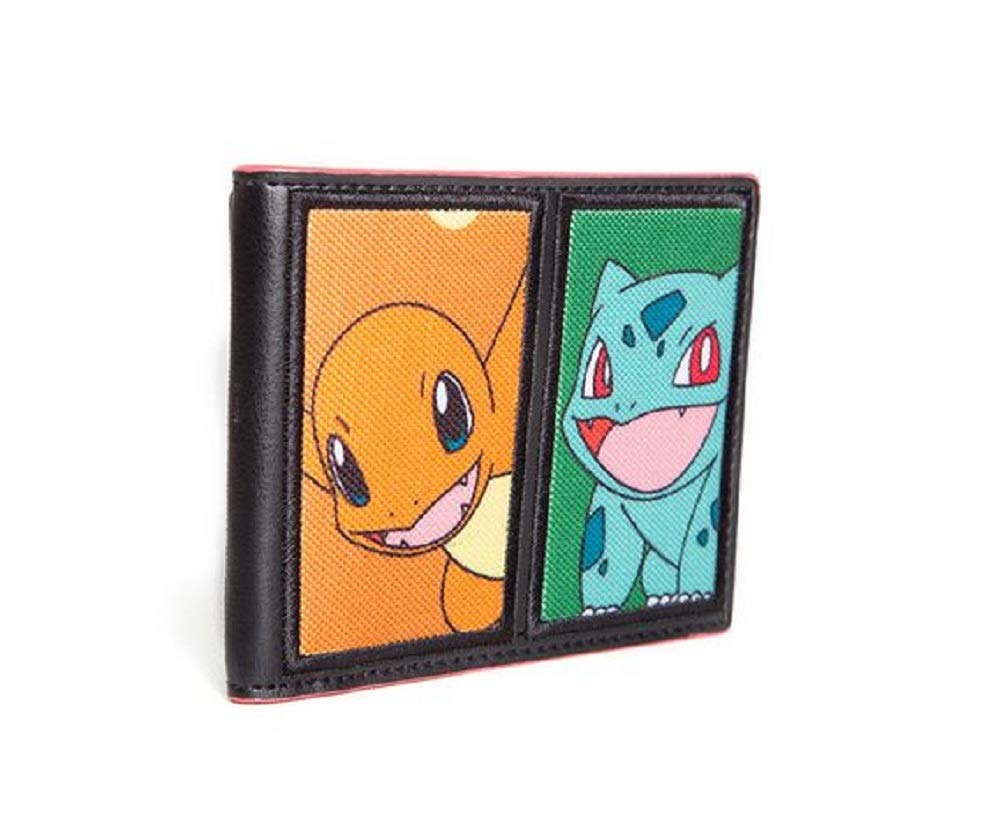 Bioworld Pokemon Starting Characters Bi-Fold Wallet Coin Pouch, 12 cm, Multi Colour