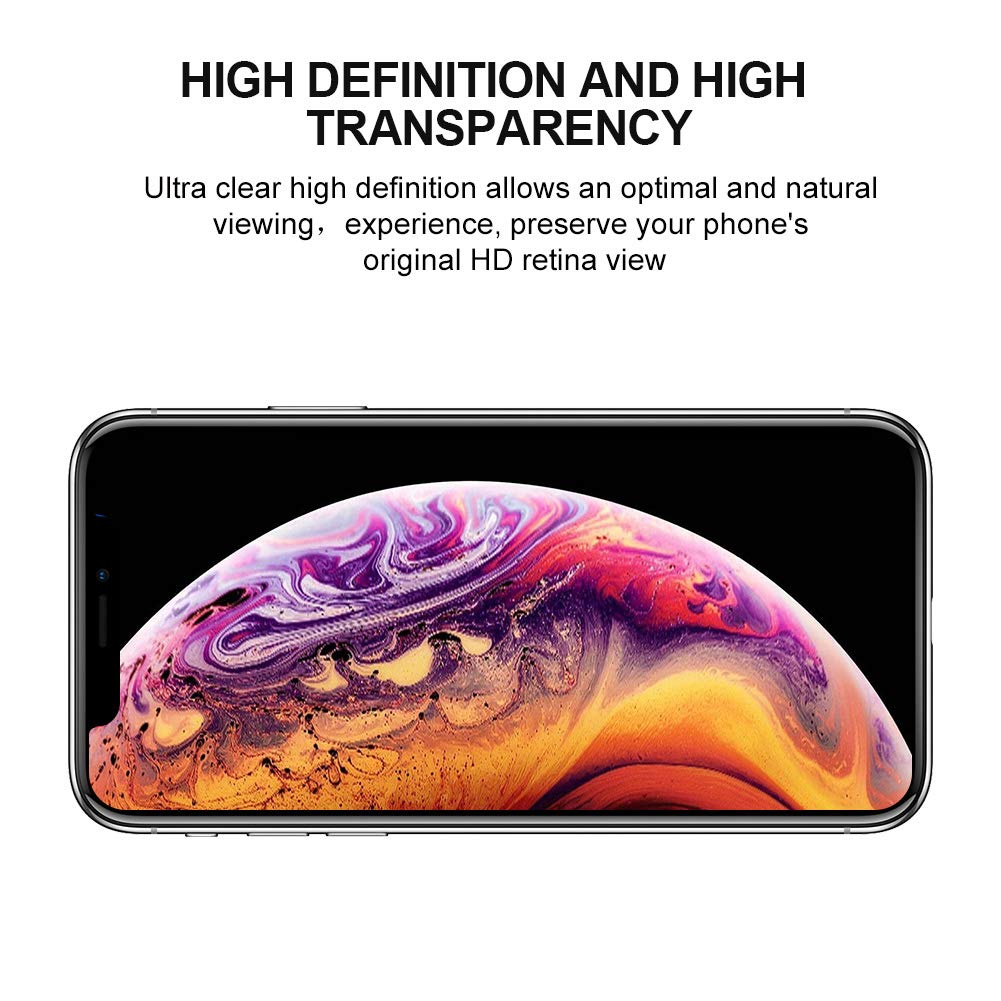 WengTech 3D Curved 9H Hardness Case Friendly Shatter Proof Touch Sensitive Ultra Clear Tempered Glass Screen Protector Film for iPhone XR 6.1 inch