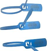 Duebass 100x 16" Blue Numbered Plastic Security Zip Ties for Trucks Trailers view 2