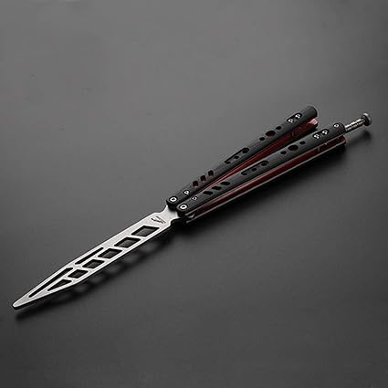 Amazon Co Jp Yiteng バタフライナイフ 練習用 刃なし トレーナー 折りたたみ式 初心者対応 G10のハンドル 黒 ホーム キッチン