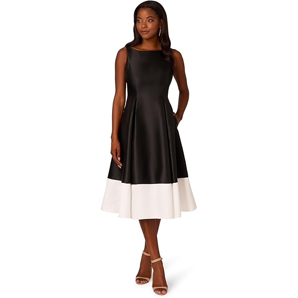 Amazon.com: Adrianna Papell Women's Piping Tie Front Midi