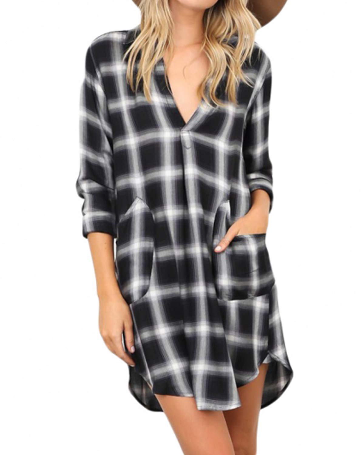 oversized shirt dress amazon Belt Detailed Long Shirt Collar Dress