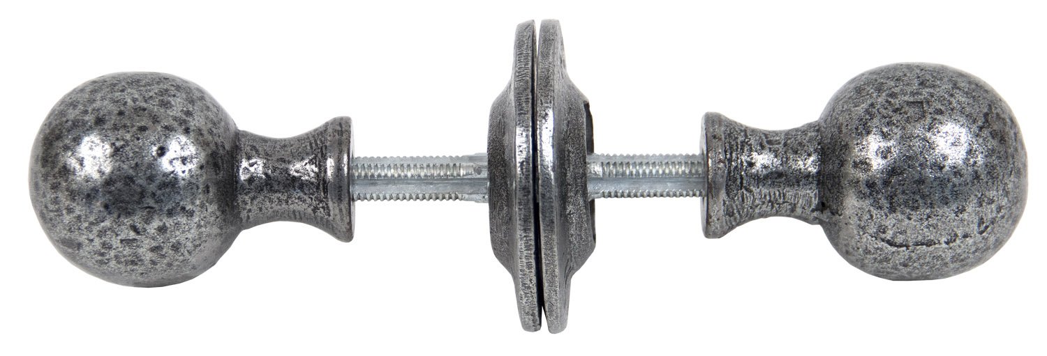 From The Anvil Pewter Round Mortice/Rim Knob Set