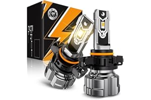 Auxbeam Q5 Series 5202 5201 LED Fog Light bulbs, 10000LM 400% Brighter 5202 PS19W PS24W Fog Lights LED Bulbs, Yellow Strong P
