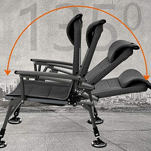 Klappstühle XUEP Tragbarer Angelstuhl Camping Klapp-Sportstuhl Verstellbare Beine Hochleistungs-Camping-Liegestuhl… – Bild 3