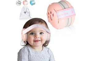 DEKUKAR Baby Ear Muffs Noise Protection for Babies Toddlers up to 36 Months - CE Certified - Adjustable Infant Noise Cancelling Headphones Against Hearing Damage & Improves Sleep, Baby Airplane Essentials