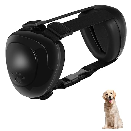 BERGWERK Dog Ear Muffs For Dog Hearing Protection,29dB NRR Dogs Earmuffs for Noise Protection (Black, Large)