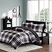 MIZONE Harley 4 Piece Comforter Set, Full/Queen, Black, MZ10-261