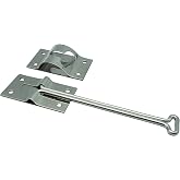 Dsnaduo Polished Stainless Steel 6 Inches T Style Entry Door Latch Catch Holder for RV Camper Trailer Cargo, Entry Door Hardware (1 Pack)
