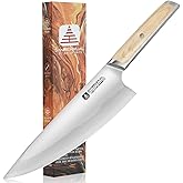 SANRENHUAL 10" Japanese Chef Knife, Kitchen Knife in Japanese High Carbon Steel, Ultra Sharp Kitchen Knives and Full Tang Handle Chef's Knife 8 inch, Non-slip Ultra Sharp Cooking Knives