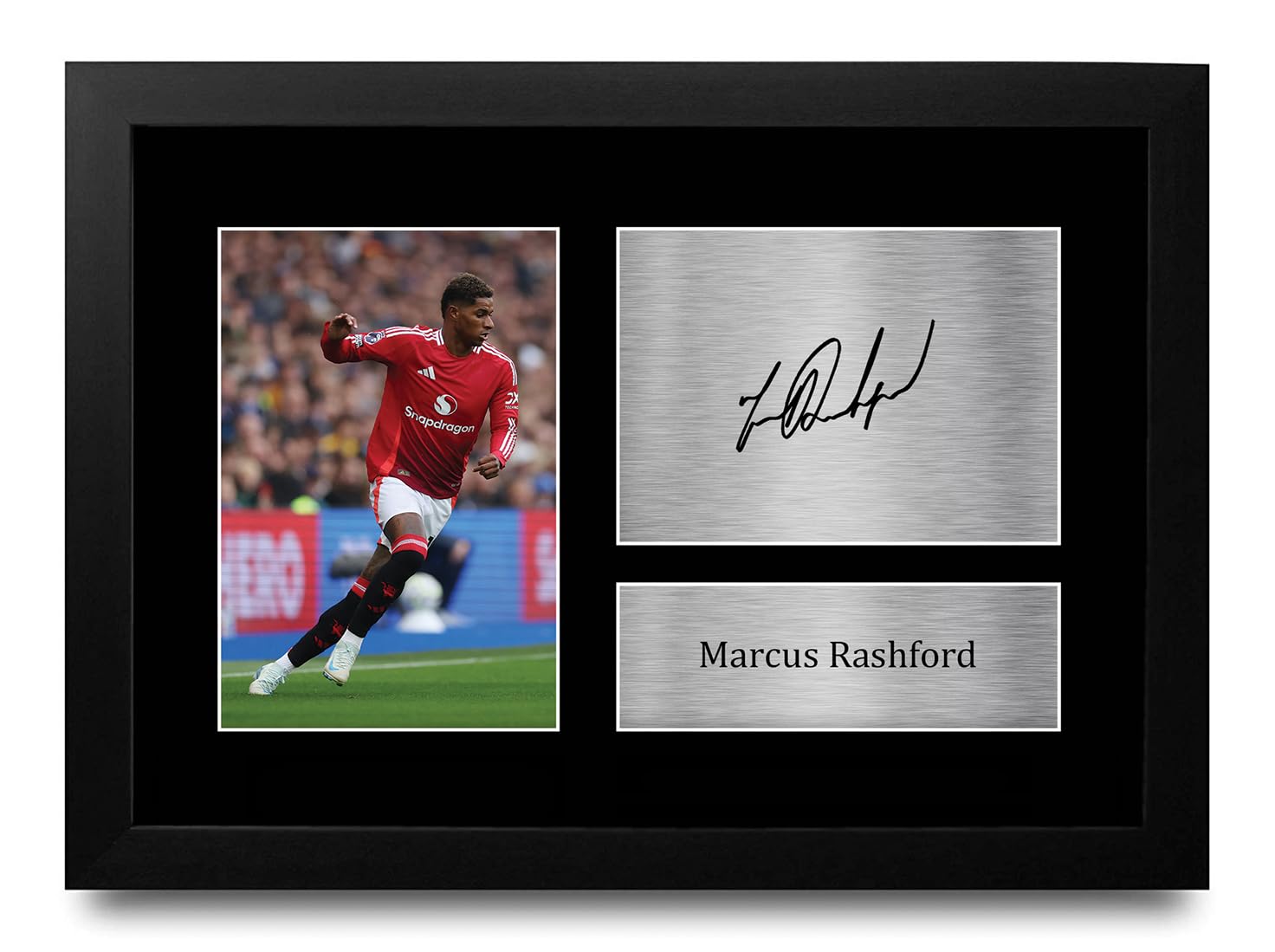 HWC Trading FR Marcus Rashford Gift Signed FRAMED A4 Printed Autograph Gifts Print Photo Picture Display โ image 1