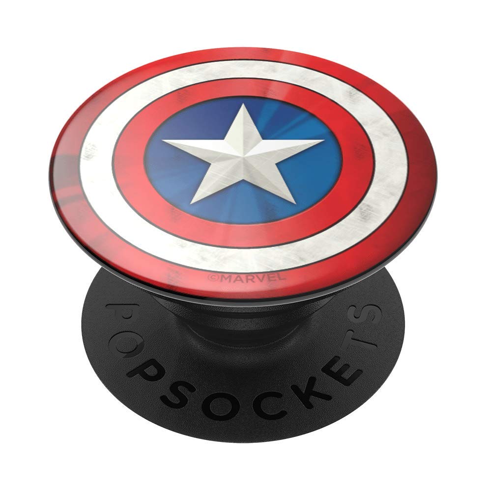 PopSockets: PopGrip Expanding Stand and Grip with a Swappable Top for Phones & Tablets - Captain America Icon — image 1