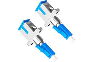 Poyiccot 2-Pack LC to SC Adapter, Single Mode LC/UPC Male to SC/UPC Female Fiber Optic Adapter Coupler Simplex UPC Hybrid Optical Fiber Convertor for Optical Power Meter