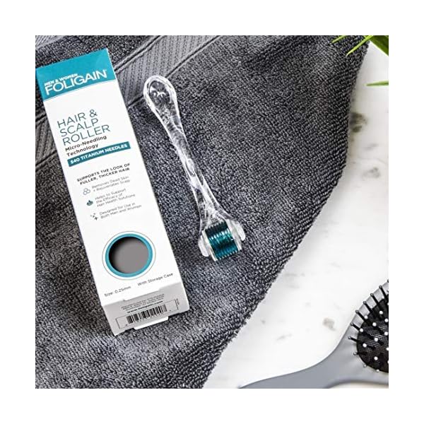 Foligain Hair & Scalp Roller for Thinning Hair, for Men & Women