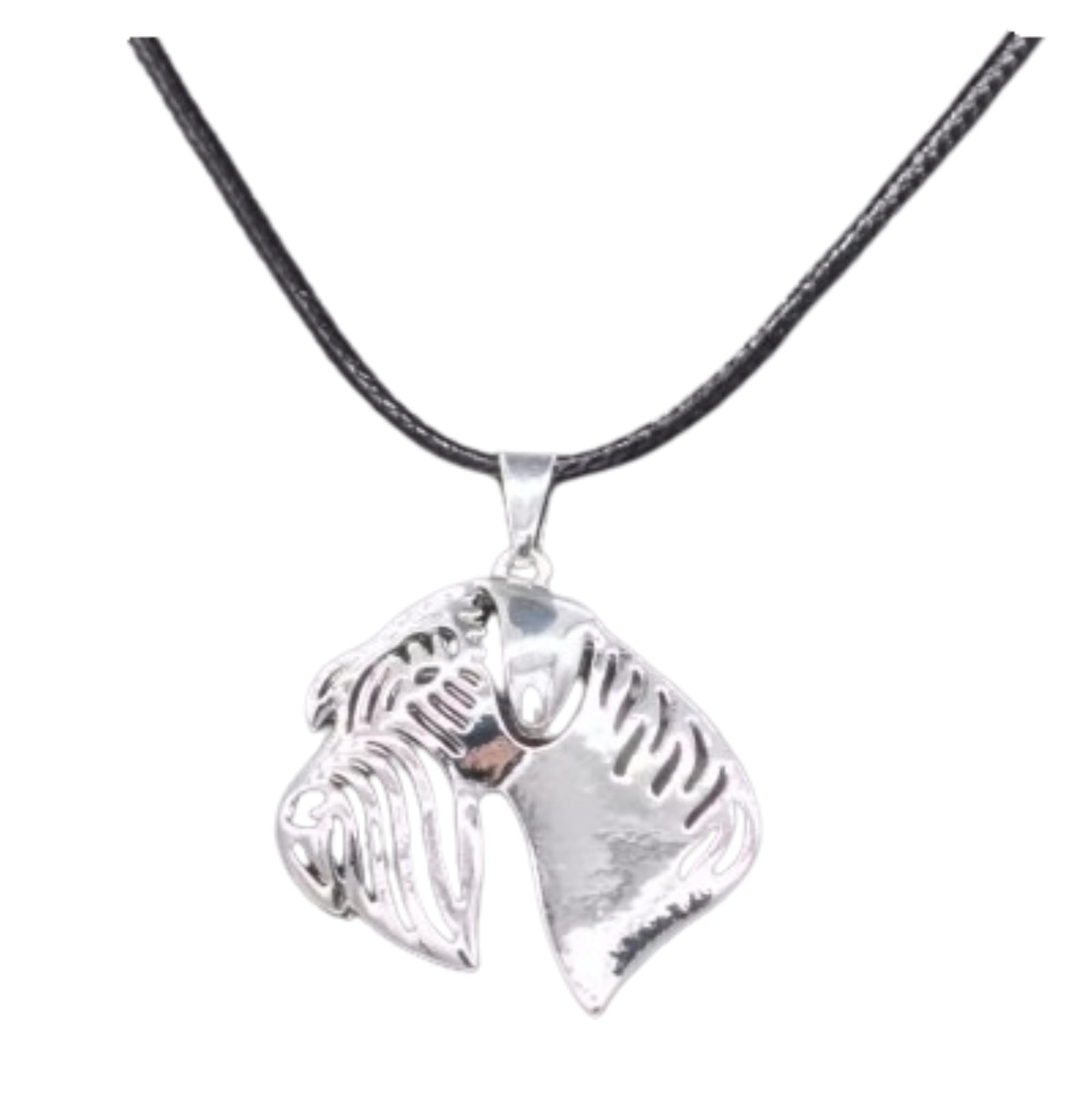 CrownOfRibbons Silver Schnauzer Dog Necklace, in a Gift Bag
