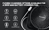 homebine USB Desk Fan 2000mAh Rechargeable 4 Speed 360° Rotation Strong Airflow view 4
