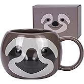 ToCooTo Sloth Mug 16 oz Ceramic Coffee Mug 3D Porcelain Tea Mug for Women Kawaii Cup Sloth Gifts for Women Christmas Gifts Housewarming Holiday Birthday Gifts for Women Men Mom Kids and Friend