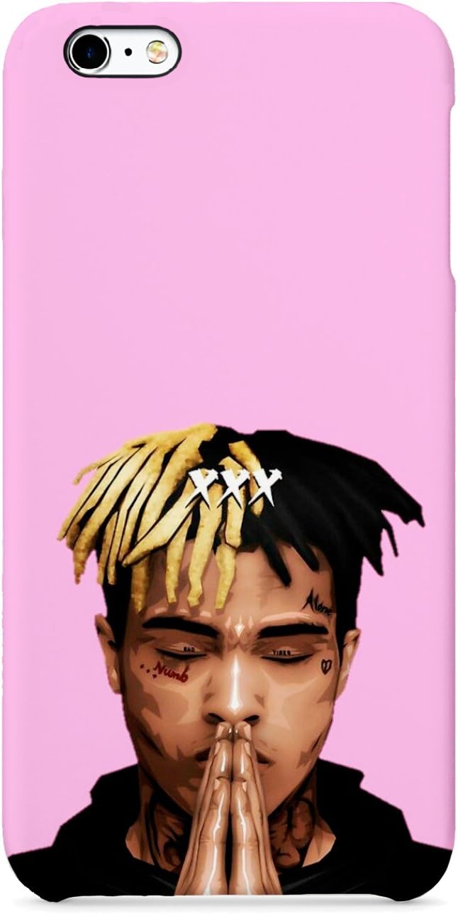 Xxxtentacion Pink iPhone 7, 8 Plus Case, iPhone 7, 8 Plus Hard Cover, Rapper XXX Tentacion X Protective Stylish Plastic Case, Popular Celebrity Fan Merchandise, i7, i8