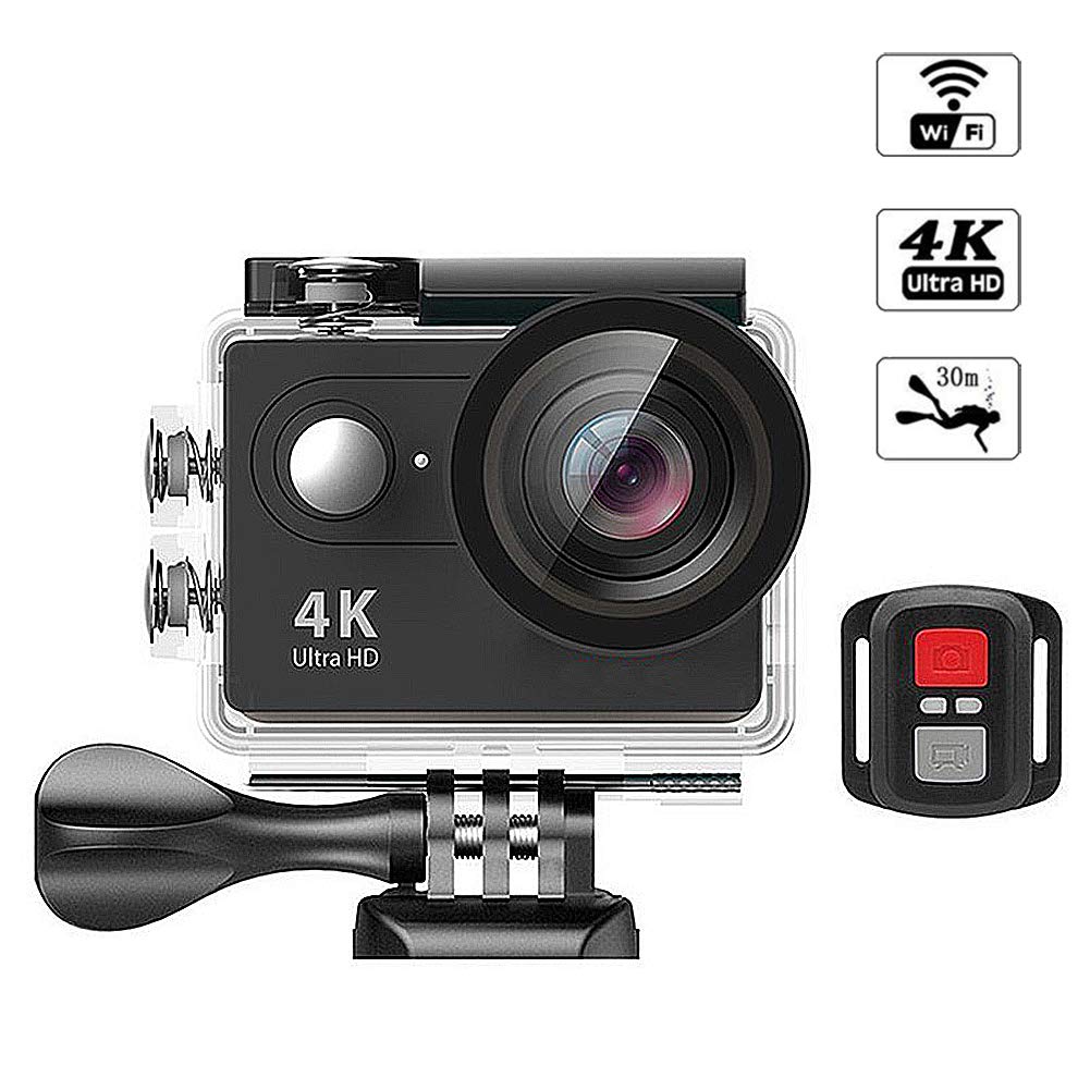 代引き手数料無料 Wifi アクションカメラ1080p フル Hd 防水カメラ 12mp 2 インチ液晶画面98フィート水中170 広角モーションカメラと 2 4 G リモートコントロール White B07p78qcqf Black Black 激安単価で Www Cofipe Com Br