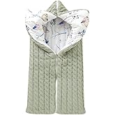 LLmoway Warm Baby Sleeping Bag Winter Infant Swaddle Sleep Sack Soft Thick Stroller Blankets for Newborn Cold Weather Sage Green