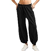 Tanming Womens Baggy Sweatpants Barrel Leg Trousers Elastic Waisted Drawstring Lounge Joggers Pants
