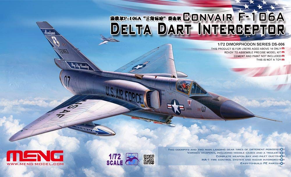 Meng 1:72 Scale Convair FScale106A Delta Dart Interceptor Model Kit