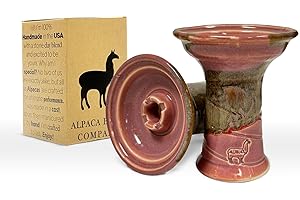 Alpaca Bowl Premium Ceramic LeRook Hookah Bowl - Phunnel Shisha Head for Smoking (Pinky)