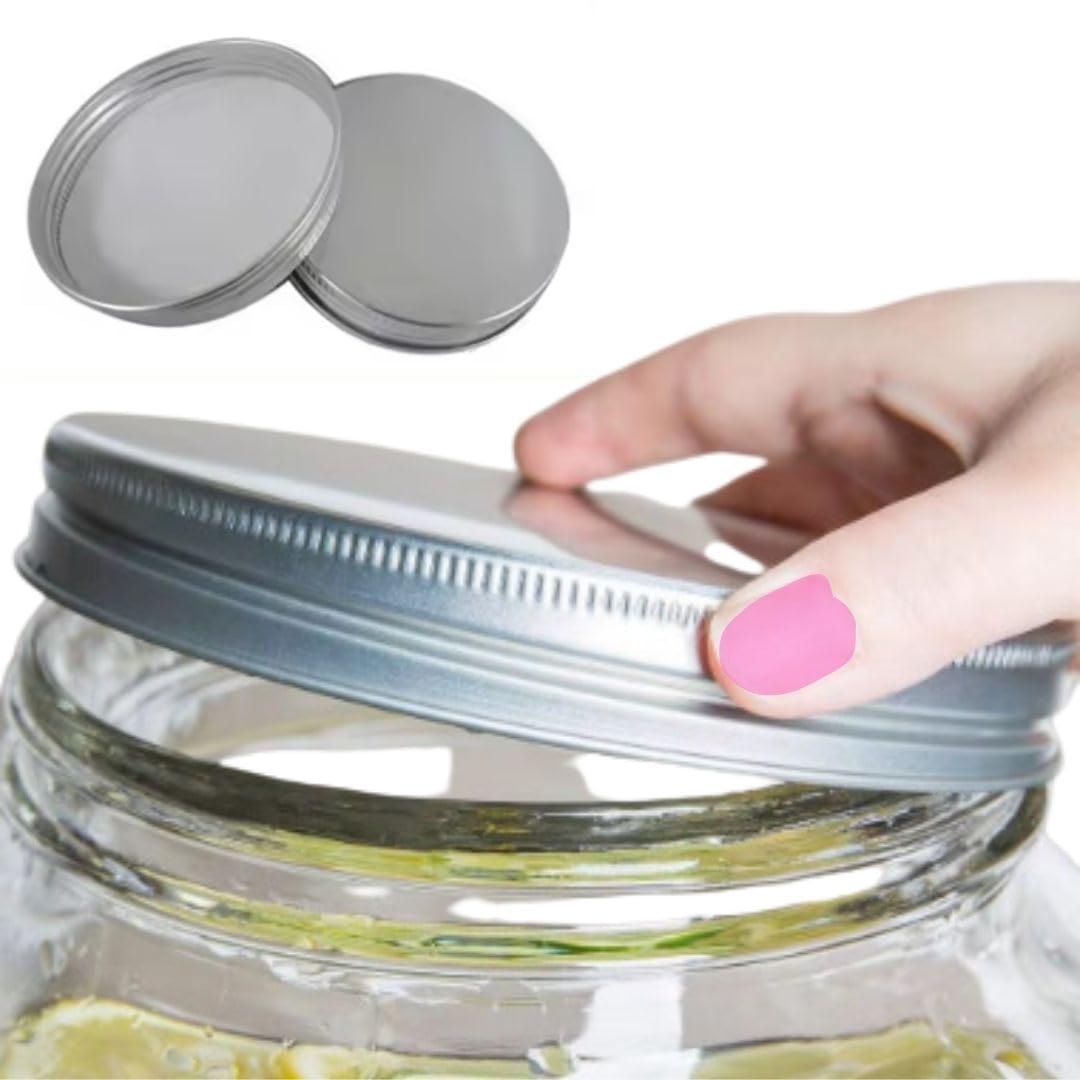 Photo 1 of 2 Gallon Mason Jar Beverage Dispenser Lid Twist-On Metal Replacement Lid, 5-5/8' Diameter - Perfect Fit