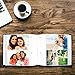 Golden State Art, Family Holiday Photo Album for Christmas, Vacation, Anniversary Photography Book for 200 4x6 Pockets with Memo, 2 Per Page Large Capacity (Embossed Faux Leather Cover - Black)