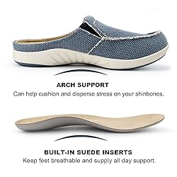 Mens Slippers with Arch Support, Canvas House